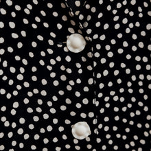 Charger l'image dans la galerie, usure studio - robe longue pois bleu marine blanc vintage