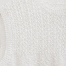 Charger l'image dans la galerie, usure studio - pull sans manches blanc crochet main