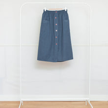 Charger l&#39;image dans la galerie, usure studio - jupe bleu vintage
