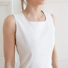 Charger l'image dans la galerie, usure studio - robe droite vichy écru/blanc vintage