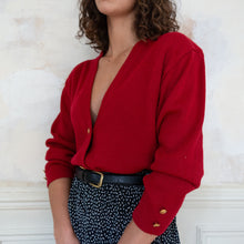 Charger l'image dans la galerie, usure studio - gilet vintage rouge preppy