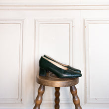 Charger l&#39;image dans la galerie, usure studio - chaussures cuir vert sapin vintage
