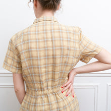 Charger l'image dans la galerie, usure studio - robe-cacharel-coton-lin-carreaux-vintage