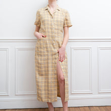 Charger l'image dans la galerie, usure studio - robe-cacharel-coton-lin-carreaux-vintage