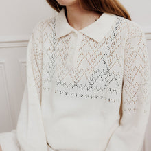 Charger l'image dans la galerie, usure studio -pull-polo-blanc-vintage