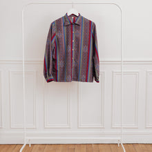 Charger l'image dans la galerie, usure studio - chemisier imprimé rayure imprimé rococo vintage