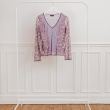 Charger l'image dans la galerie, usure studio - top mesh imprimé parme vintage