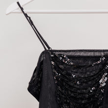 Charger l'image dans la galerie, Usure studio - débardeur noir sequins 2