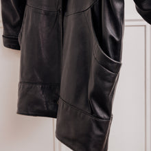 Charger l&#39;image dans la galerie, usure studio - blouson cuir broderie noir vintage 3
