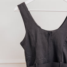 Charger l'image dans la galerie, usure studio - robe ceinture gris anthracite vintage 90