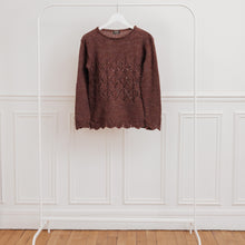 Charger l'image dans la galerie, Usure studio - pull marron crochet vintage