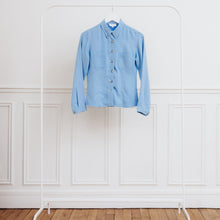 Charger l'image dans la galerie, usure studio - chemisier-suedine-bleu-ciel-vintage