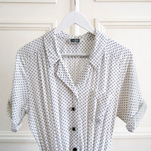Charger l'image dans la galerie, usure studio - robe blanc pois vintage