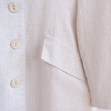 Charger l'image dans la galerie, usure studio - veste vichy ecru/blanc vintage