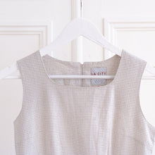 Charger l'image dans la galerie, usure studio - robe droite vichy écru/blanc vintage