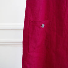 Charger l'image dans la galerie, usure studio - robe chasuble lin rouge vintage