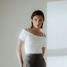 Charger l'image dans la galerie, usure studio - top blanc côtelé vintage 4