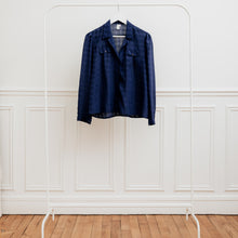 Charger l&#39;image dans la galerie, usure studio - blouse-bleu-marine-rayures-vintage
