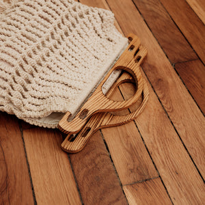 usure studio - sac crochet unique vintage anse bois