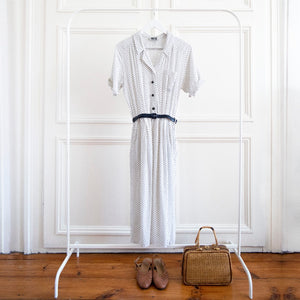 usure studio - robe blanc pois vintage
