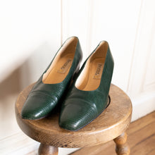 Charger l&#39;image dans la galerie, usure studio - chaussures cuir vert sapin vintage
