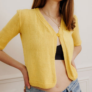 usure studio - gilet-jaune-crochet-vintage