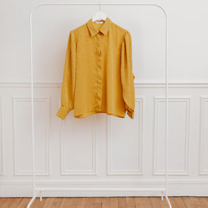 Usure studio - blouse dorée motif vintage