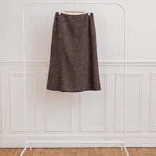 Charger l&#39;image dans la galerie, usure studio - jupe tweed marron et blanc vintage
