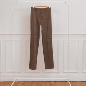 usure studio - pantalon taille basse marron vintage 