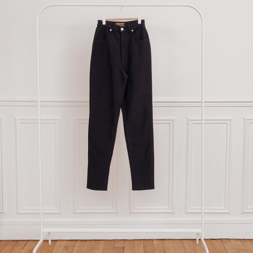 usure studio - pantalon noir taille haute vintage