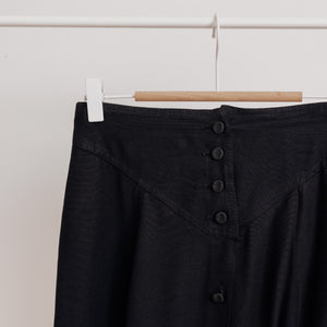 usure studio - jupe longue noire boutonnée vintage