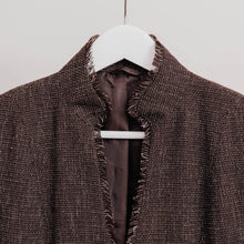 Charger l&#39;image dans la galerie, usure studio - veste tweed marron blanc vintage 1
