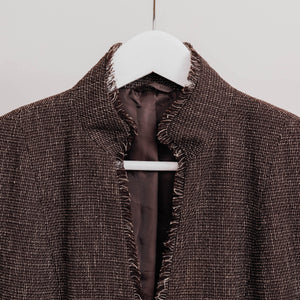 usure studio - veste tweed marron blanc vintage 1