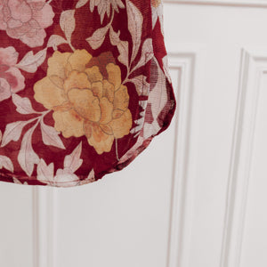 usure studio - blouse loose motif floral bordeaux vintage 2