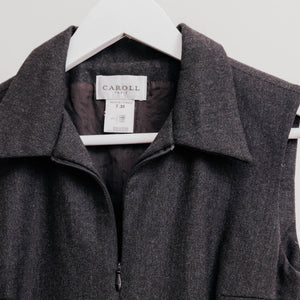 usure studio - robe ceinturée en laine vintage 1