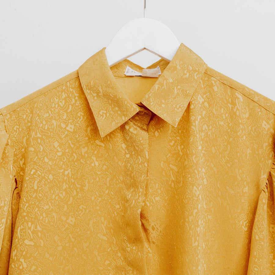 Usure studio - blouse dorée motif vintage 1