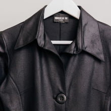 Charger l&#39;image dans la galerie, usure studio - veste cintree satin noir vintage 1
