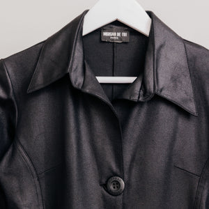 usure studio - veste cintree satin noir vintage 1