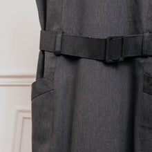 Charger l&#39;image dans la galerie, usure studio - robe ceinture gris anthracite vintage 90
