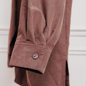 usure studio  - chemise surchemise oversize marron vintage 2