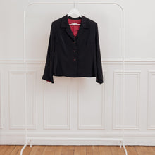 Charger l&#39;image dans la galerie, Usure studio - veste blazer noir droite vintage
