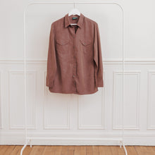 Charger l&#39;image dans la galerie, usure studio  - chemise surchemise oversize marron vintage 
