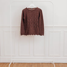 Charger l&#39;image dans la galerie, Usure studio - pull marron crochet vintage
