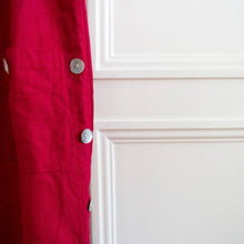 Charger l&#39;image dans la galerie, usure studio - robe chasuble lin rouge vintage
