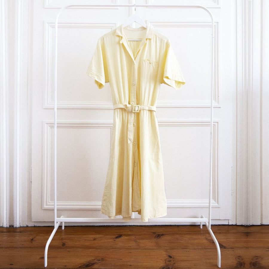 usure studio - robe longue jaune coton vintage