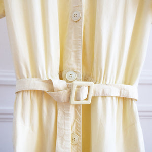 usure studio - robe longue jaune coton vintage